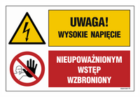 GN003 Uwaga! Wysokie napięcie Nieupoważnionym wstęp wzbroniony