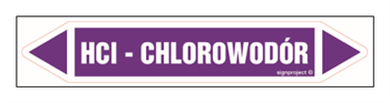 JF195 HCl - CHLOROWODÓR - arkusz 5 naklejek