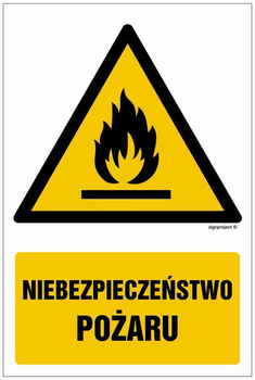GF081 Niebezpieczeństwo pożaru - opakowanie 10 sztuk