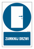 GL034 Zamknij drzwi - arkusz 9 naklejek