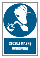 GL027 Stosuj maskę ochronną - arkusz 9 naklejek