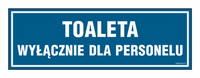 PA316 Toaleta wyłącznie dla personelu
