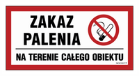 NC127 Zakaz palenia na terenie całego obiektu