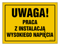 OA075 Uwaga! Praca z instalacją wysokiego napięcia