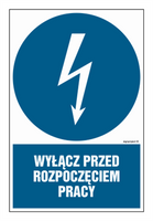 HE002 Wyłącz przed rozpoczęciem pracy