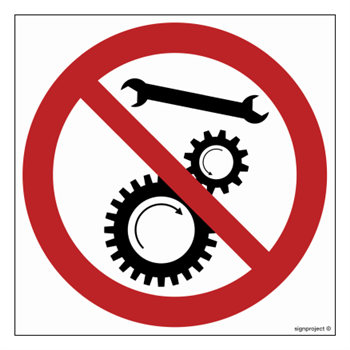 GB029 Prohibition of repairing the device in motion - sheet of 12 stickers