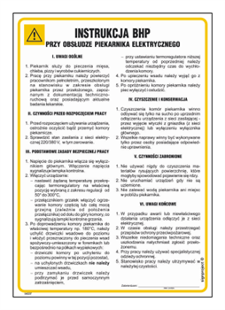 IAG37 Safety instructions for operating an electric oven