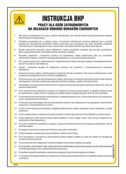 IAG42 Occupational health and safety instructions for persons employed at sugar beet collection warehouses