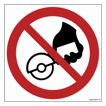 GA034 Hand sander prohibited - sheet of 12 stickers