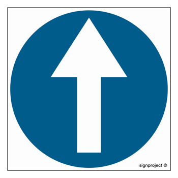 SA019 Direction to go straight through the intersection