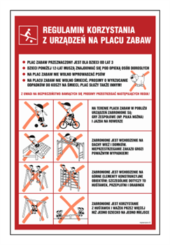 NE001 Regulations for the use of playground equipment