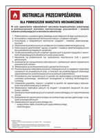 DB012 Fire safety instruction for mechanical workshop premises