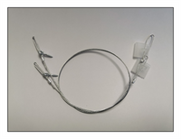 EM006 A set of steel cables with a coffered hanger and an eye screw