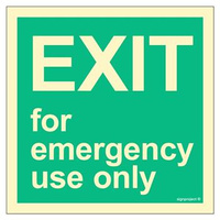 FB083 Exit for emergency use only