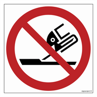 GA032 Grinder prohibited - sheet of 12 stickers