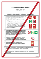 IAL03 Lidl Manual - Activities prohibited in the Lidl store