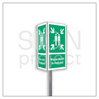 AF707 Evacuation assembly point + post (3D to post)