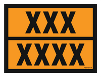 MC003 Orange plate with any number