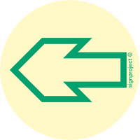 EB002 Evacuation ring with direction mark Ø 5 cm - sheet of 12 stickers