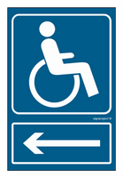 RB030 Direction of the road for the disabled /left/