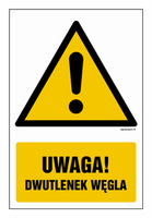 GF076 Attention! Carbon dioxide - sheet of 9 stickers