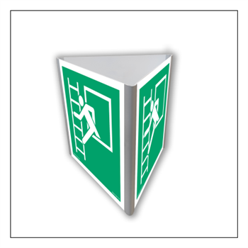 AE816 Escape window with escape ladder (3D wall-mounted)