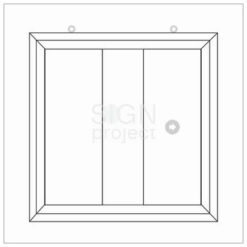 EC001 White frame suspended horizontally