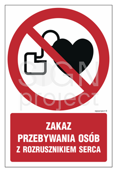 GC039 Prohibition of people with pacemakers - pack of 10