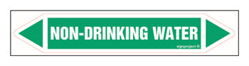 JF283 NON-DRINKING WATER - sheet of 4 stickers