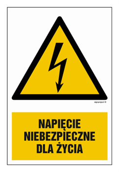 HA002 Dangerous voltage - sheet of 9 stickers