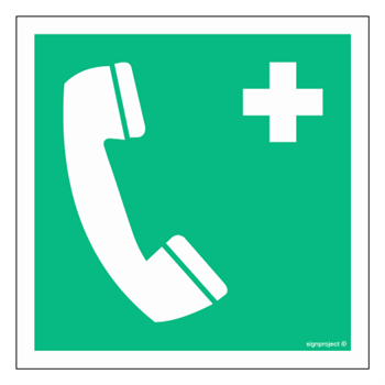 GG006 Emergency telephone - sheet of 12 stickers