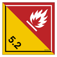 MB035 Organic Peroxides Class 5.3 - sheet of 12 stickers