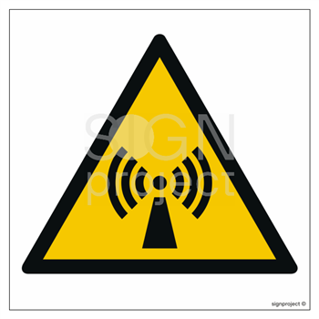 GD005 Non-ionizing radiation warning - sheet of 12 stickers