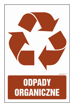 OD113 Waste container label Organic waste