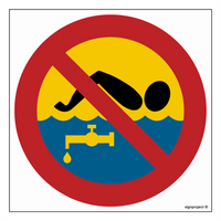 OE015 No swimming - drinking water