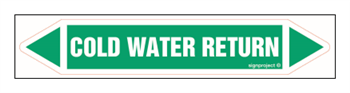 JF087 Cold water return - sheet of 5 stickers