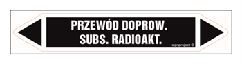 JF363 LEAD CABLE SUBS. RADIOACT. - sheet of 5 stickers