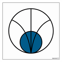 KC001 Source of electromagnetic radiation - sheet of 12 stickers