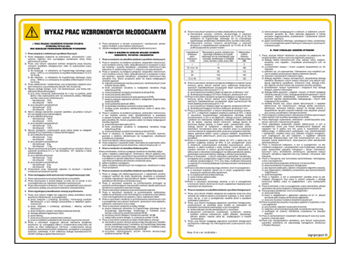 IAH01 List of work prohibited to minors
