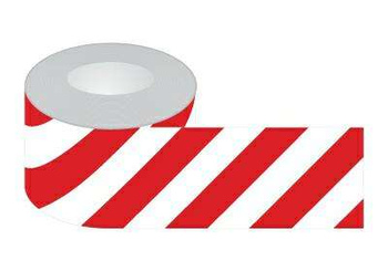 EA002 One-sided white-red barrier tape