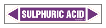 JF442 SULFURIC ACID - sheet of 5 stickers