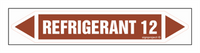 JF392 REFRIGERANT 12 - sheet of 5 stickers