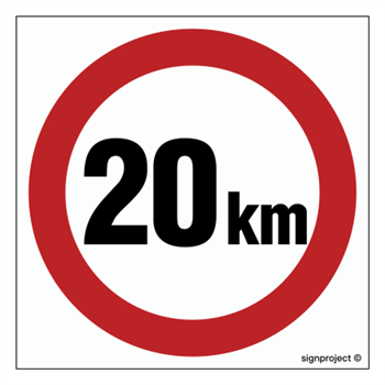 SA027 Speed limit 20 km