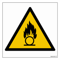 GD028 Oxidizing Substances Warning - sheet of 12 stickers