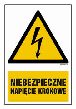 HA014 Hazardous step voltage - sheet of 9 stickers