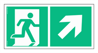 AE096 Direction to emergency exit up right