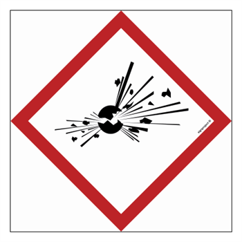 LD001 Explosive - GHS01 - sheet of 30 stickers