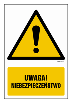 GF001 Caution Danger - pack of 10
