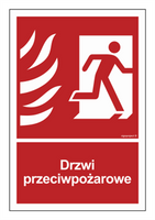 BC053 Right side fire door - sheet of 9 stickers
