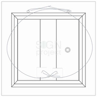 EC001 White frame suspended horizontally with complete accessories